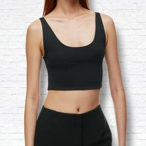 Aritzia X Babaton Contour Scoopneck Tank Size L BNWT In Red Willow